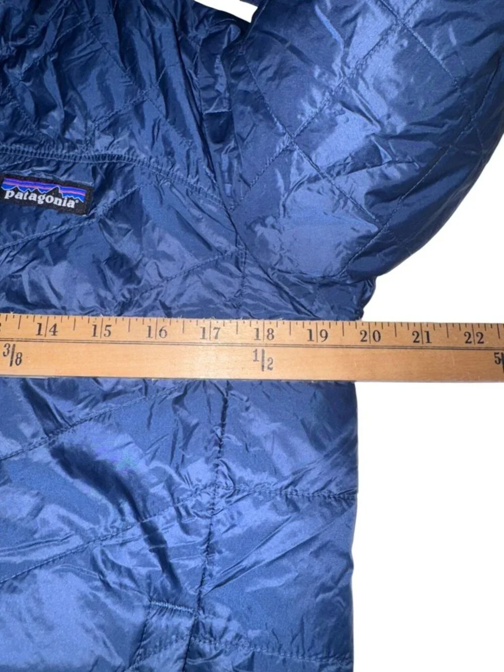 Patagonia Mens Blue Quilted Nylon Jacket M Lightweight Recycled Insulation - Picture 7 of 8